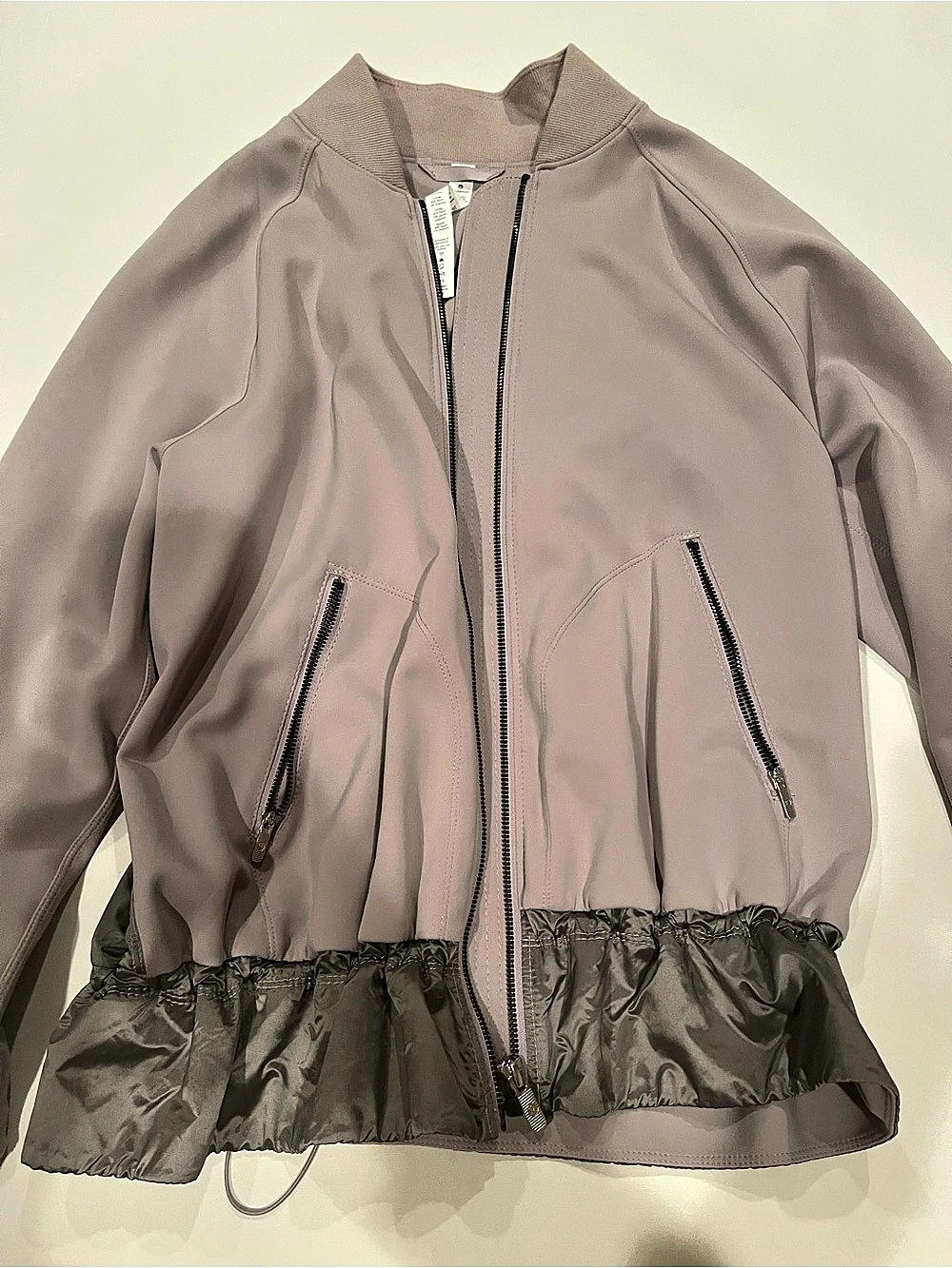 lululemon Swept Along Jacket Bomber Pink & Gray Medium